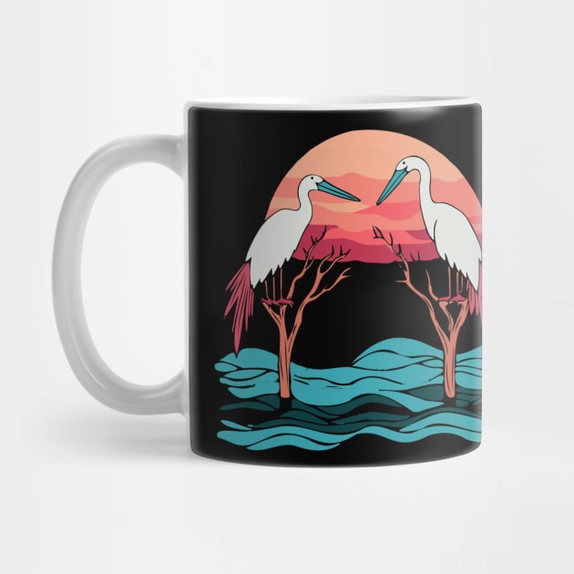 Two Cranes - Bird Lovers - Romantic by TuncGK